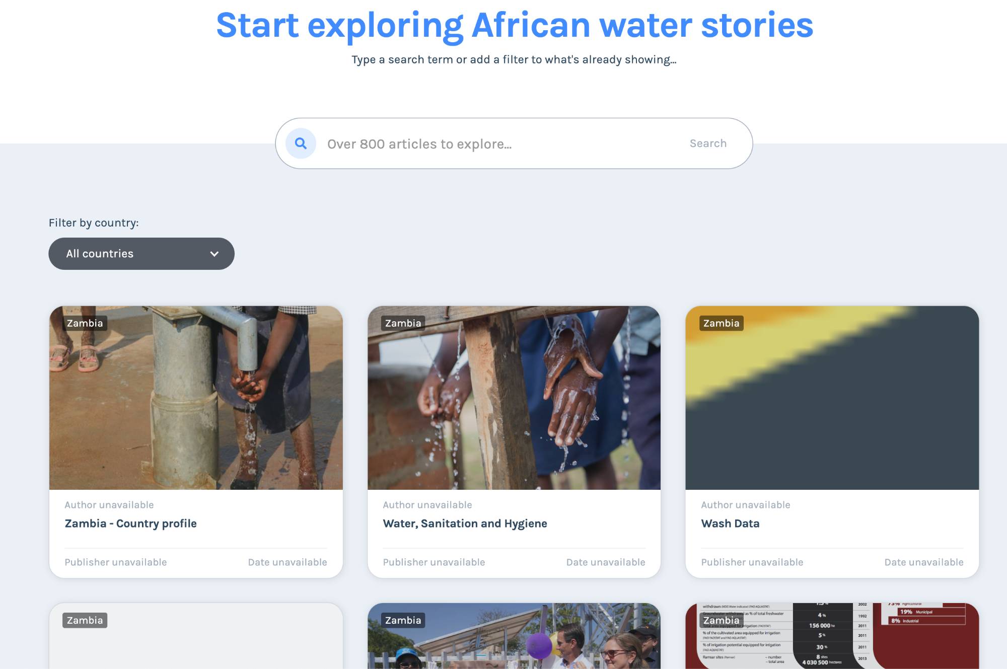 Water Search Engine Screen Shot